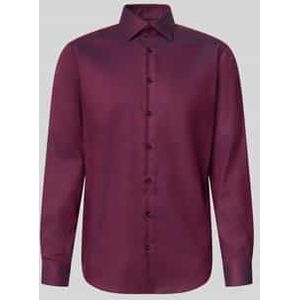 Regular fit zakelijk overhemd van katoen met kentkraag