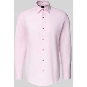 Slim fit zakelijk overhemd van een mix van katoen en elastaan