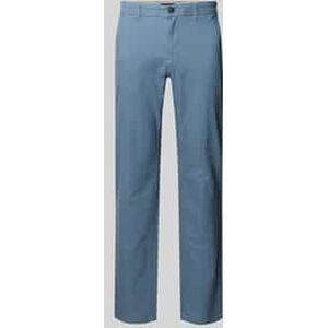 Slim fit stoffen broek met achterzakken