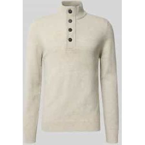 Barbour - Gebreide Trui - Beige - Wol - Opstaande Kraag