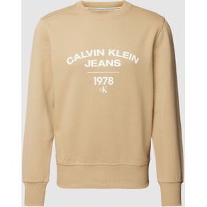 Sweatshirt met labelprint, model 'VARSITY'
