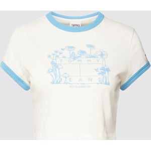 Kort T-shirt met motiefprint, model 'HOMEGROWN'