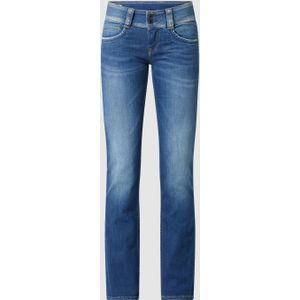 Stone-washed straight fit 5-pocketjeans