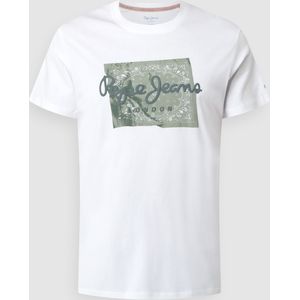 Regular fit T-shirt met logoprint, model 'Alcott'