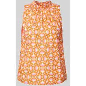 Blousetop met opstaande kraag