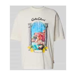 Oversized T-shirt met labelprint