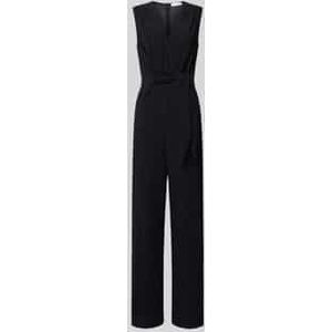Glanzende jumpsuit met V-hals