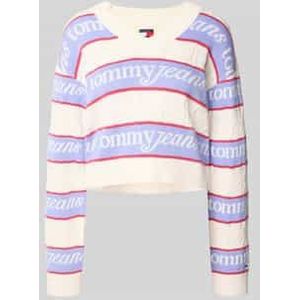 Tommy Jeans - Gebreide Pullover - Meerkleurig - Regular Fit - Katoen