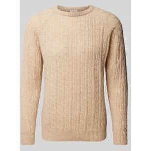 Gebreide pullover met ribboorden