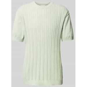 T-shirt in gebreide look met kabelpatroon