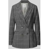 Slim fit geruite blazer met dubbele knoopsluiting