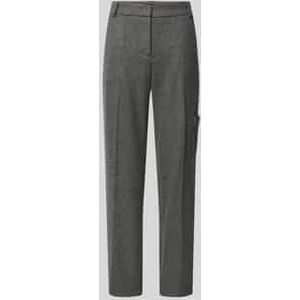 Broek van wolmix met paspelzak aan de achterkant