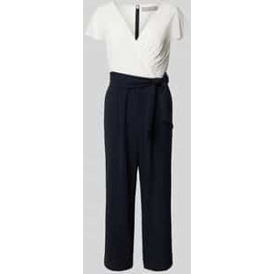 Jumpsuit in two-tone-stijl met strikceintuur