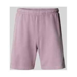 Regular fit sweatshorts met labeldetail