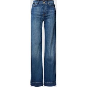 Flared fit jeans met contrastnaden, model 'Dojo Nolita Dark'