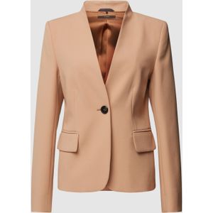 Blazer met viscose en opstaande kraag