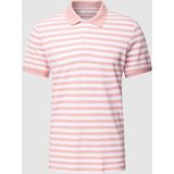 Slim fit poloshirt met streepmotief