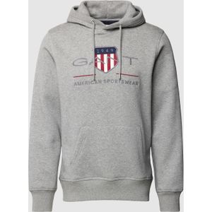 Hoodie met labelstitching, model 'ARCHIVE SHIELD'