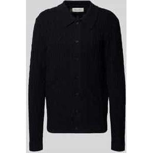 Gebreid jack met ajourpatroon, model 'TOKE'