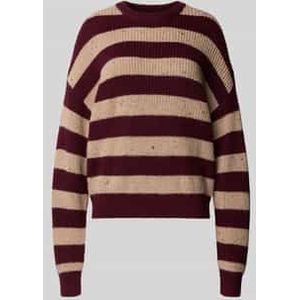 Oversized gebreide pullover met streepmotief