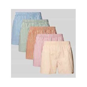 Boxershort met elastische band in een set van 5 stuks