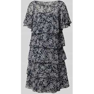 Knielange cocktailjurk in laagjeslook