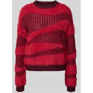 Regular fit gebreide pullover met structuurmotief, model 'CALLIE'