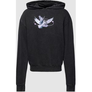 Hoodie met motiefprint, model 'Vive la Liberte'