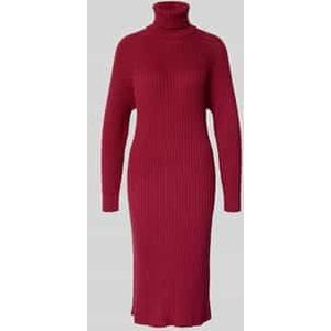 Y.a.s - Yasmavi Knit Midi Rollneck Dress - Gebreide Midi Jurk - Rood - Dames