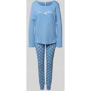 Regular fit pyjama met sierstrik, model 'Meine Wohlfühlzeit'