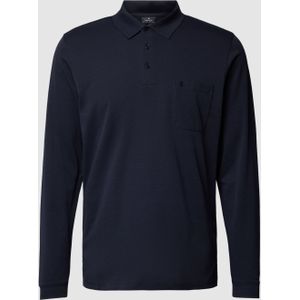 Poloshirt in design met lange mouwen