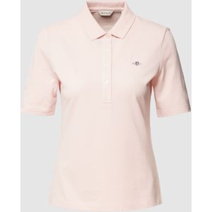 Poloshirt van katoen met labeldetail