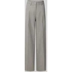 Wide leg stoffen broek met bandplooien