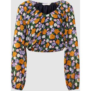 Korte blouse met all-over motief