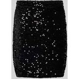 PIECES - PCKAM - Kokerrok - Zwart - Minirok met Pailletten