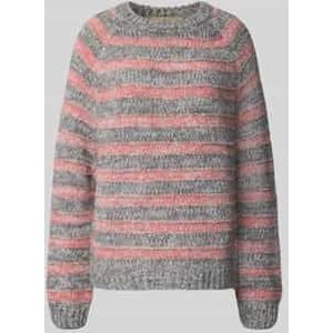 Gebreide pullover met structuurmotief en ronde hals