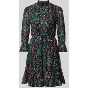 Knielange jurk met ruches