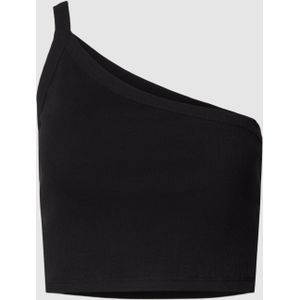 Korte top met one shoulder-band, model 'MAYA'