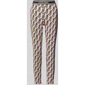 Slim fit stoffen broek met vaste persplooien