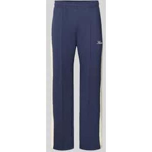 Sweatpants met lengtenaden en labelprint