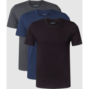 T-shirt met labelstitching in een set van 3 stuks, model 'Classic'