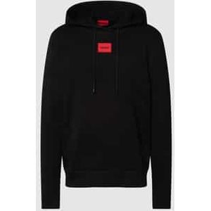 Hoodie met labelpatch, model 'Daratschi'