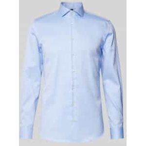 Slim fit zakelijk overhemd van twill