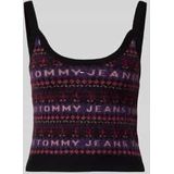 Tommy Jeans - Fairisle Cami Sweater - Zwart - Sweater