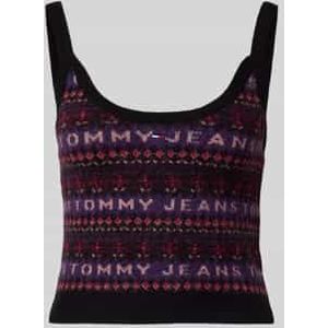 Tommy Jeans - Fairisle Cami Sweater - Zwart - Sweater