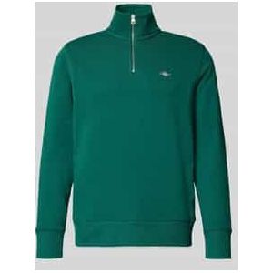 Sweatshirt met opstaande kraag en ritssluiting