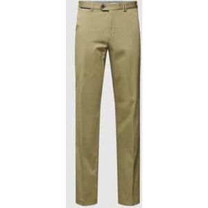 Slim fit broek met persplooien, model 'PEAKER'