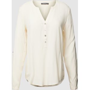 Blouseshirt van viscose met V-hals