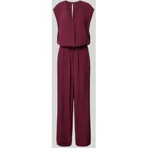 Jumpsuit van viscose met V-hals, model 'Mylea'
