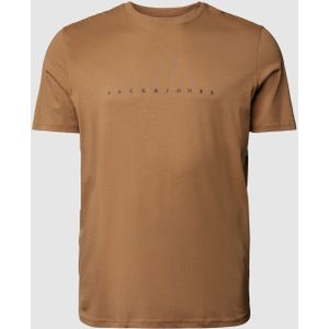 PLUS SIZE T-shirt met labelprint, model 'ESTAR'